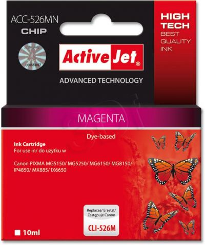 ActiveJet ACC-526M (ACC-526MN) tusz magenta do drukarki Canon (zam. CLI-526M)    (CHIP)
