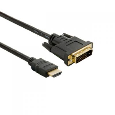4World Kabel monitorowy DVI-D (24+1)- HDMI (19) M/M 1.8m - retail