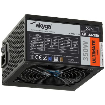 Akyga Zasilacz Komputerowy ATX Ultimate 350W AK-U4-350 80 PLUS Bronze PCI-E PFC
