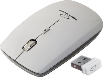 ESPERANZA Bezprzewodowa Mysz Optyczna EM120W PC/MAC| 2,4 GHz | 1600 DPI | Biała