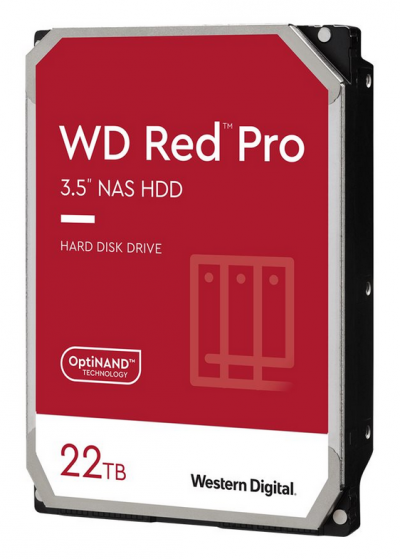WD Red Pro NAS 22TB SATA 6Gb/s HDD 3.5inch internal 7200Rpm 512MB Cache 24x7 Bulk 