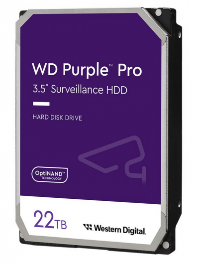 WD Purple Pro 22TB SATA 6Gb/s HDD 3.5inch internal 7200Rpm 512MB Cache 24x7 