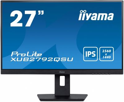 IIYAMA 27 cali XUB2792QSU-B5 IPS,QHD,HAS(150mm),DVI,HDMI,DP,USB 