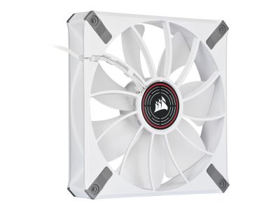 CORSAIR ML140 LED ELITE WHITE 140mm Magnetic Levitation Red LED Fan with AirGuide Single Pack 