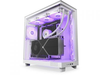 NZXT  Obudowa H6 Flow RGB z oknem Biała 