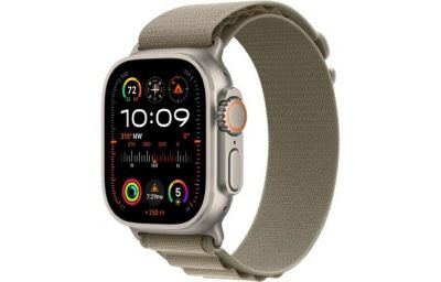 Watch Ultra 2 GPS + Cellular, 49mm Koperta z tytanu z opaską Alpine w kolorze moro - L