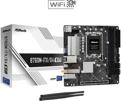 ASRock MB Sc LGA1700 B760M-ITX/D4 WiFi, Intel B760, 2xDDR4, 1xDP, 1xHDMI, mini-ITX 